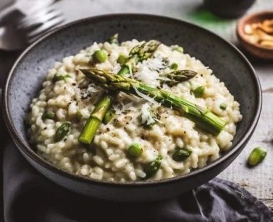 Risotto aux asperges et morilles