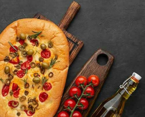 Foccacia aux tomates et olives