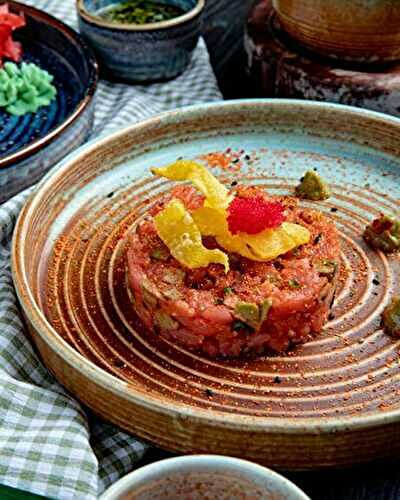 Tartare de saumon à l’avocat et wasabi
