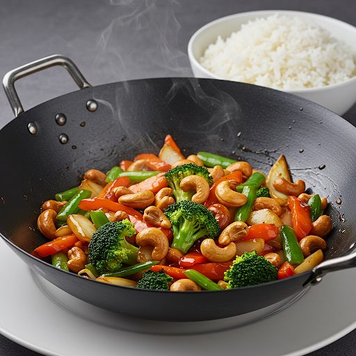 Wok de légumes aux noix de cajou