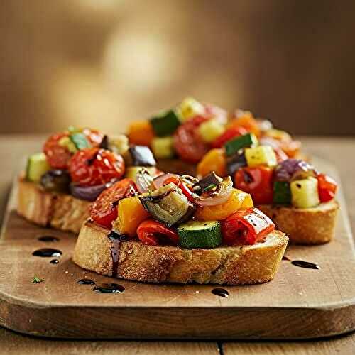 Brushettas aux légumes confits