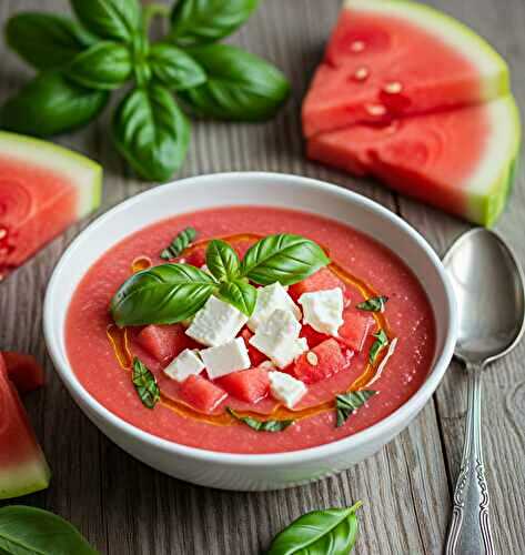 Gaspacho de pastèque à la féta