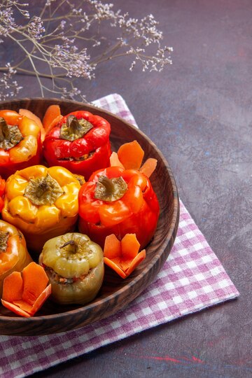 Poivrons farcis à la viande hachée
