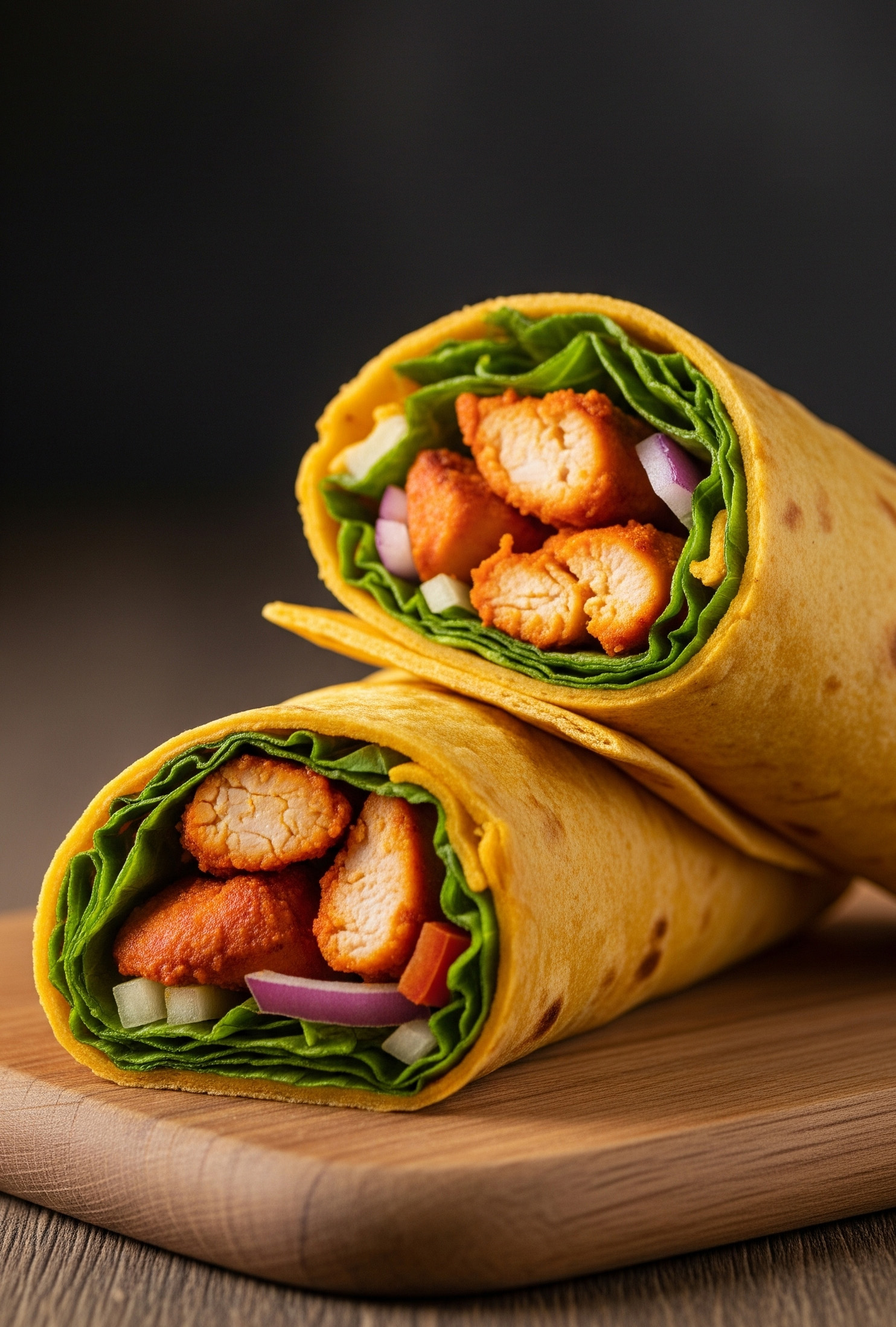 Wraps au poulet et épices tandoori