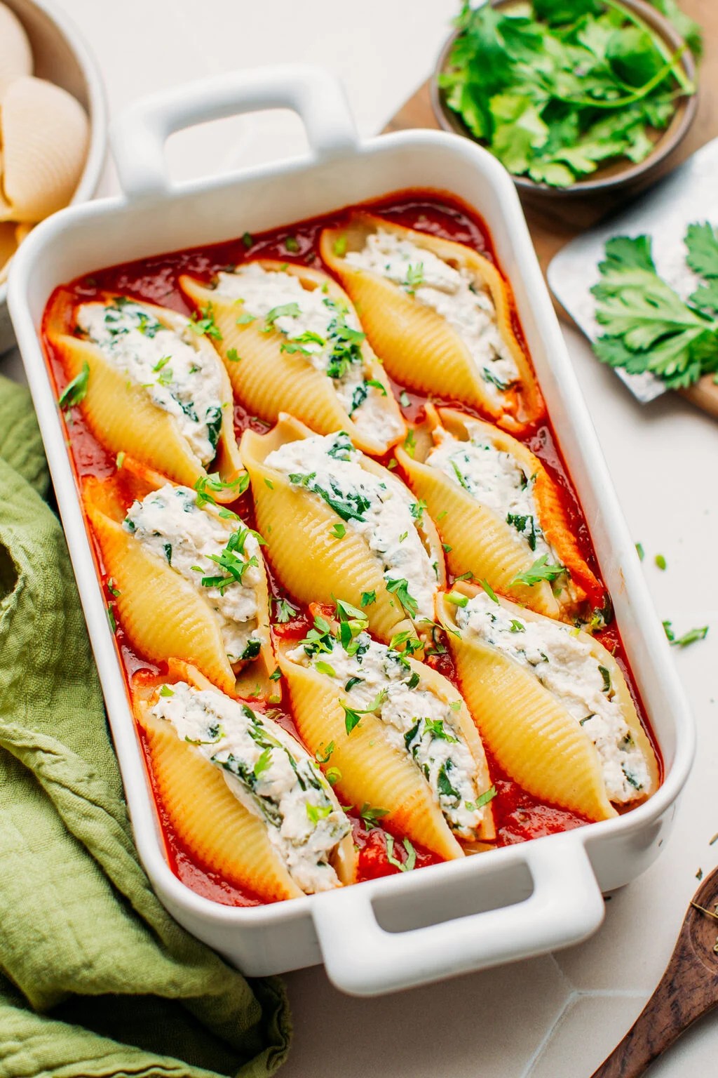 Conchiglioni farcis à la ricotta