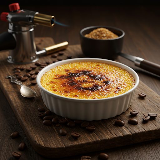 Crème brûlée au café