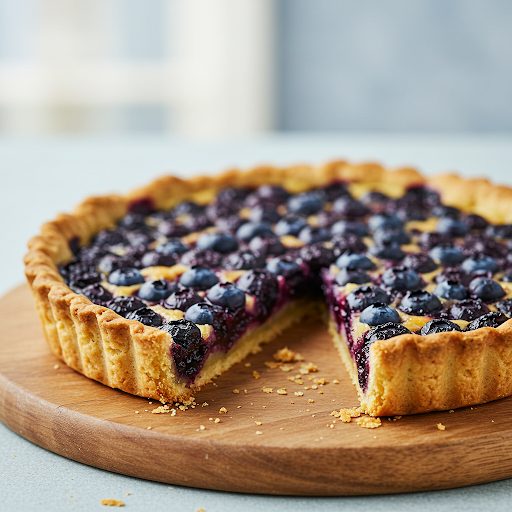 Tarte aux myrtilles et cannelle