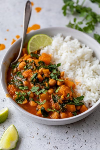 Curry de courge aux pois chiches