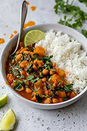 Curry de courge aux pois chiches