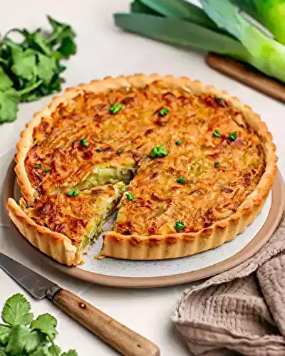 Quiche aux poireaux et cumin