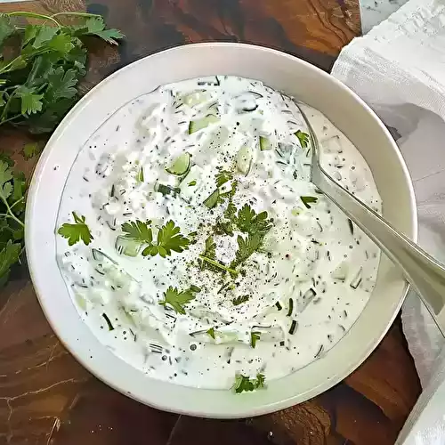 Raita au concombre et cumin