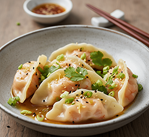 Ravioles de gambas et gingembre frais