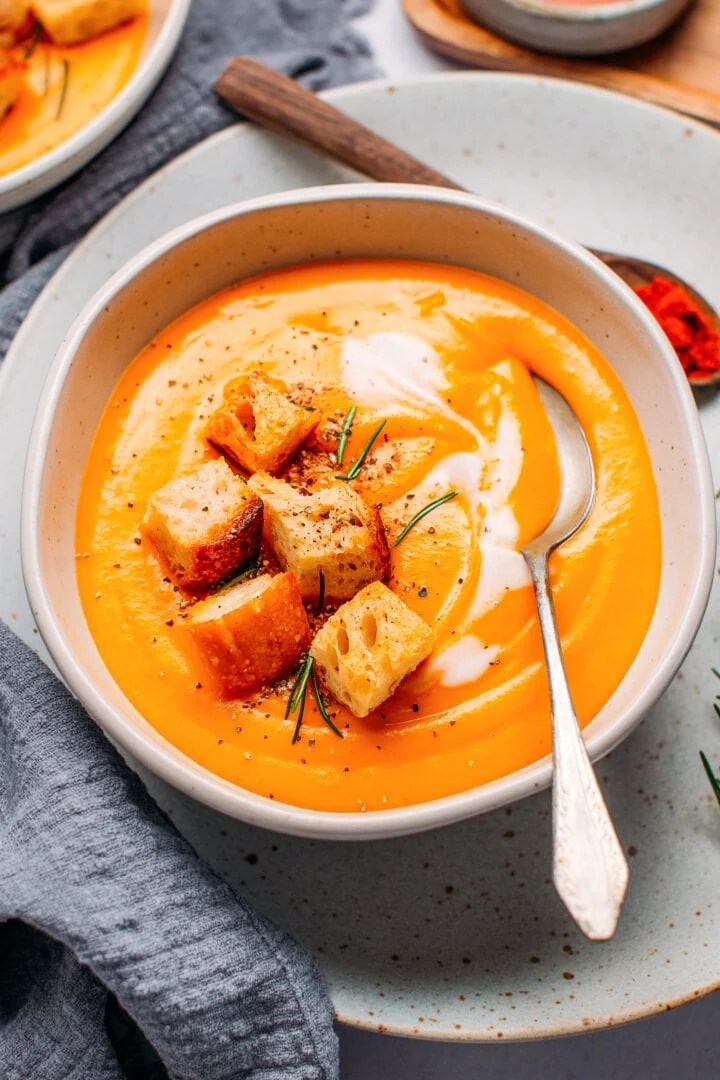 Velouté de patates douces à la muscade