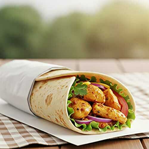 Wraps de poulet au curry