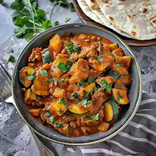 Curry de courgettes aux épices