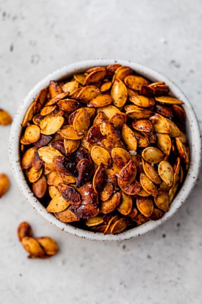 Graines de courge grillées aux épices