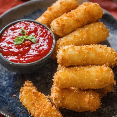 Mozzarella sticks à la sauce piquante