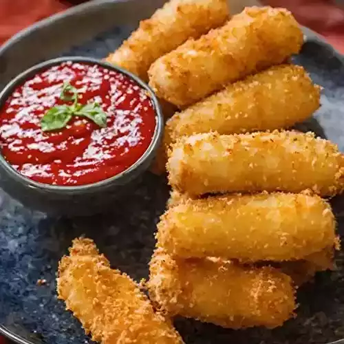 Mozzarella sticks à la sauce piquante