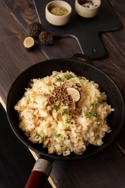 Risotto à la truffe et noisettes