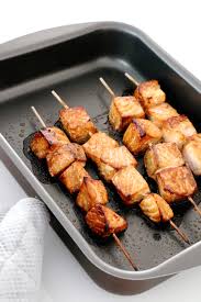 Brochettes de saumon teriyaki
