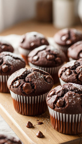 Muffins au chocolat et fèves de tonka