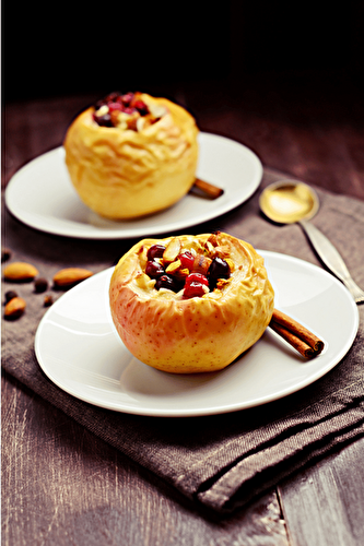 Pommes au four aux fruits secs