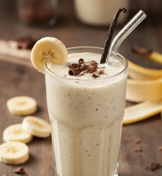 Milk shake à la banane et vanille bourbon