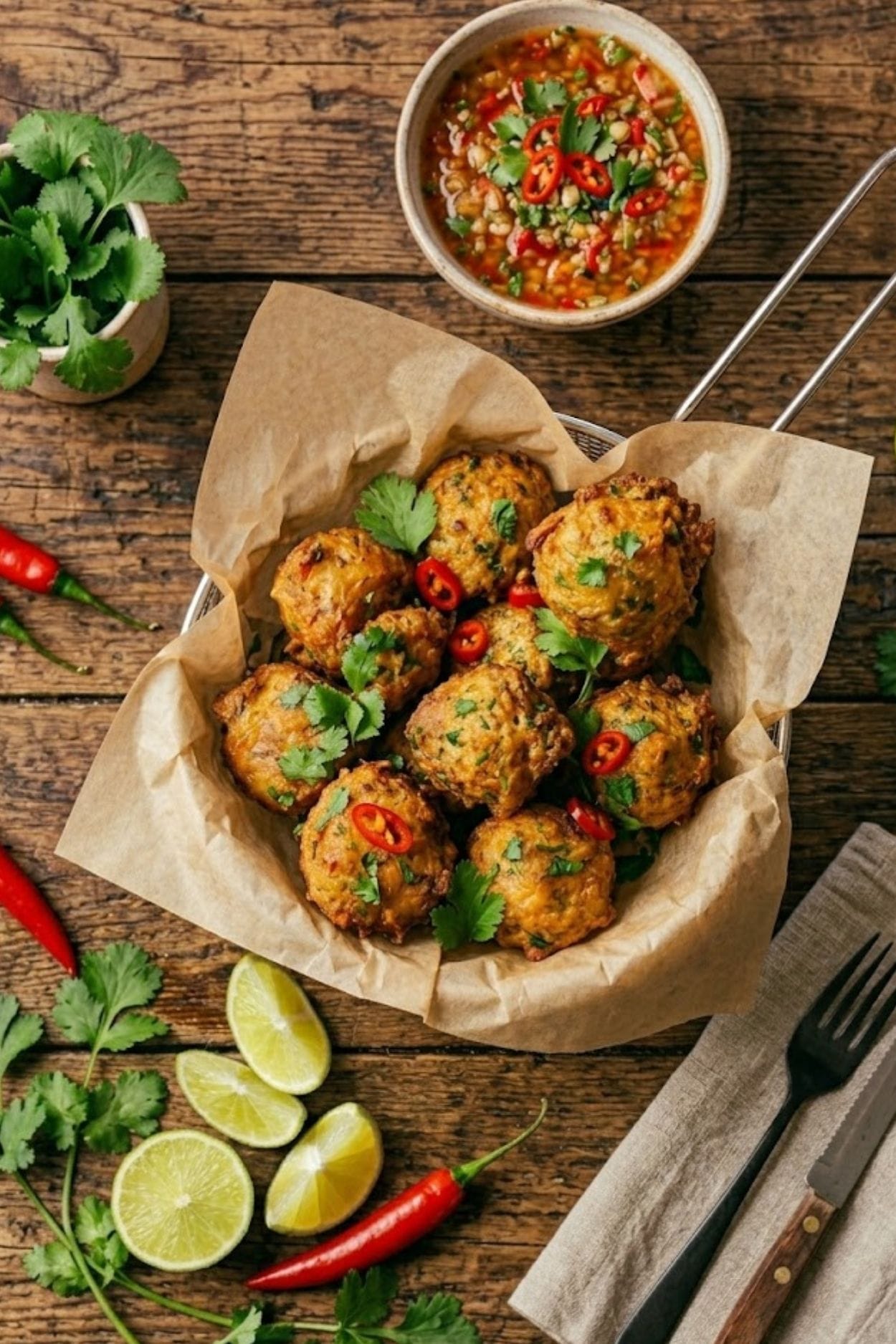 Accras de morue à la sauce pimentée