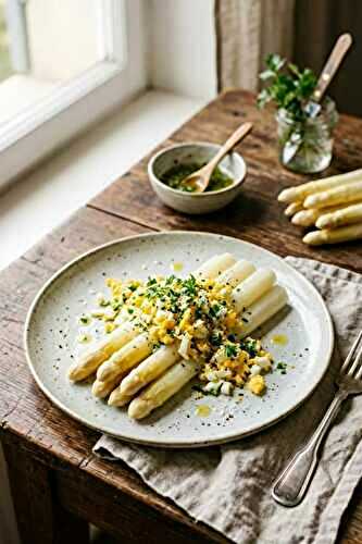 Asperges blanches oeuf mimosa : le secret d'une cuisson fondante