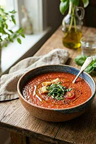 Gaspacho de tomates : la recette ultime pour un résultat velouté parfait