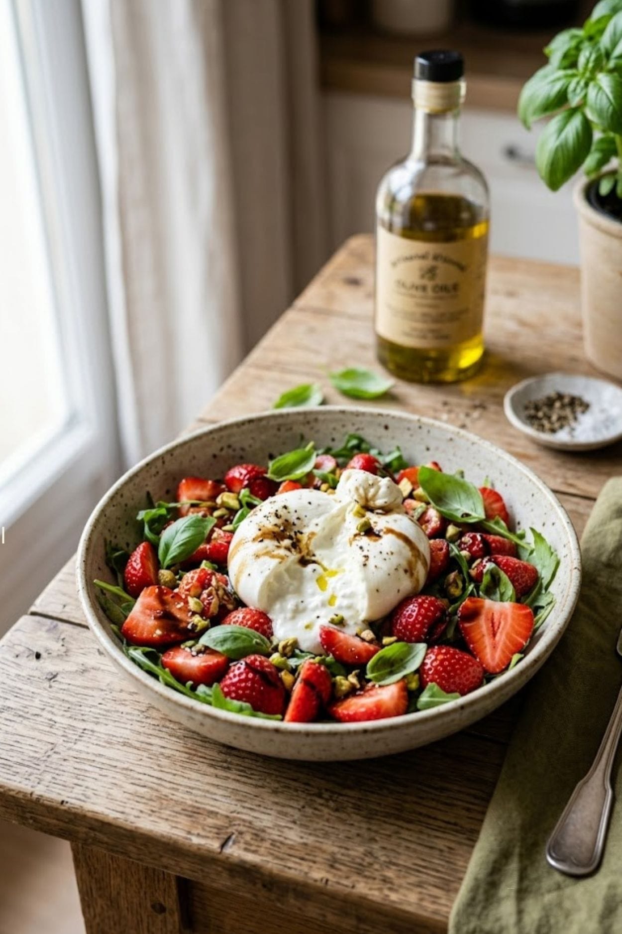 Salade de fraises et burrata : le secret inratable pour une entrée bluffante et ultra-fraîche