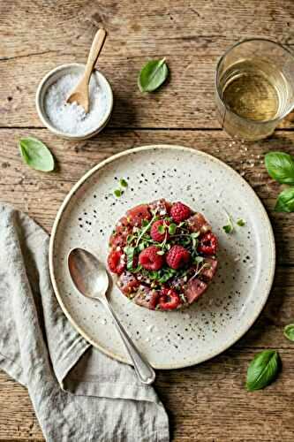 Tartare de thon & framboises : la recette inratable et raffinée
