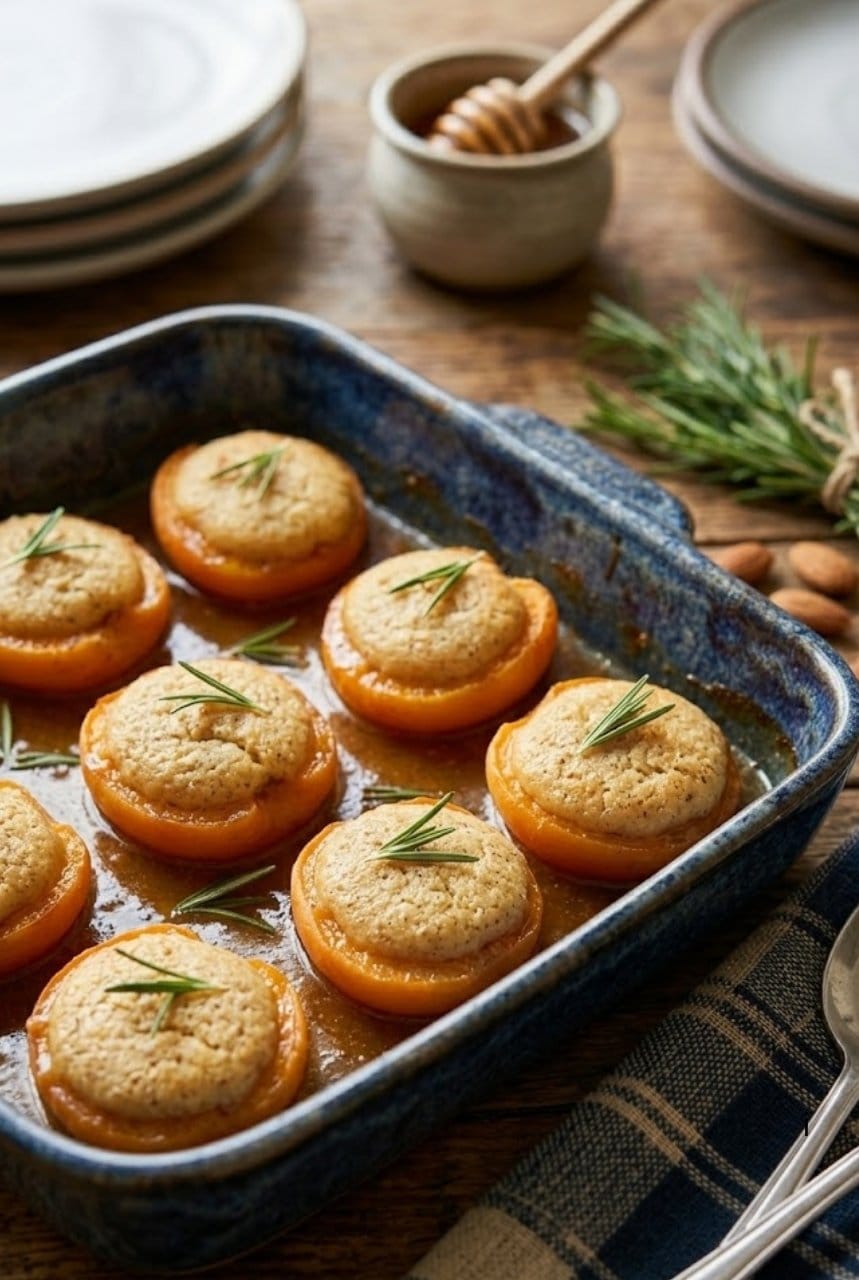 Abricots rôtis à la crème d'amandes