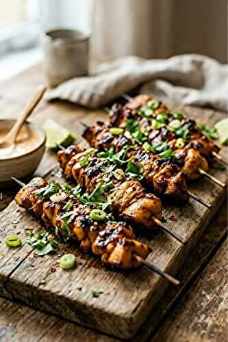 Brochettes de poulet marinées au piment chipotle : le secret de la marinade mexicaine ultra-tendre en 15 mn