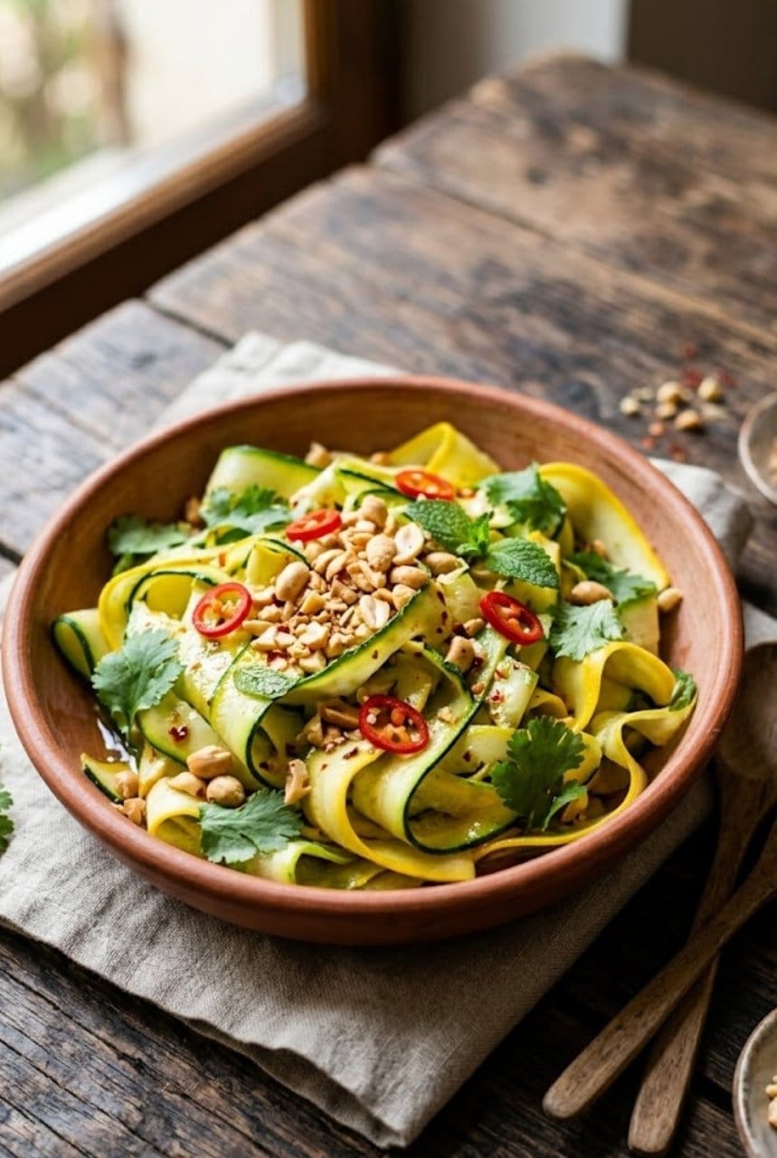 Salade de courgettes à la thaïe