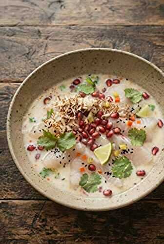 Ceviche de daurade au lait de coco et yuzu