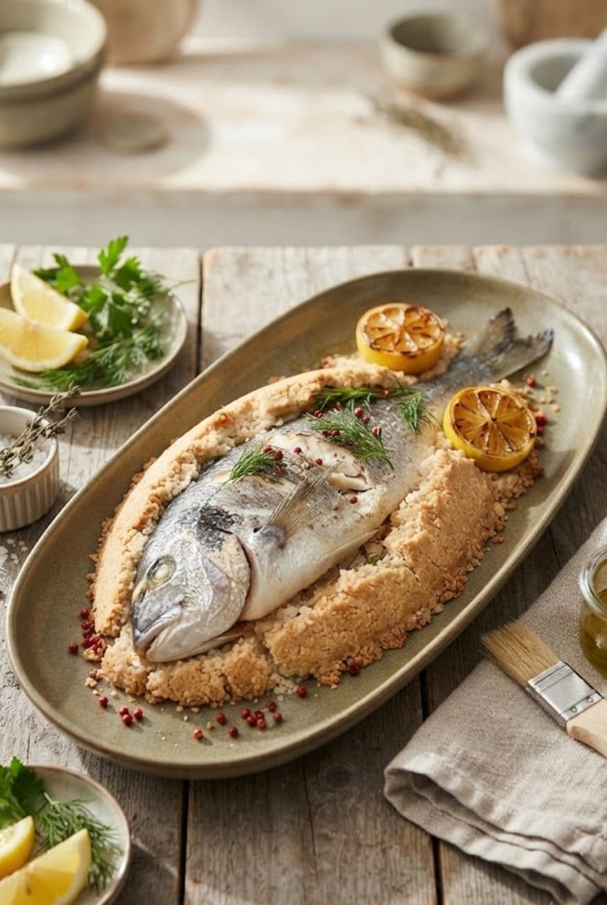 Daurade en croûte de sel