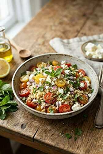 Salade de boulghour aux tomates cerises et féta : La recette rafraîchissante et inratable