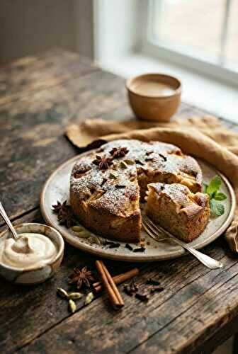 Gâteau fondant aux pommes et épices chaï