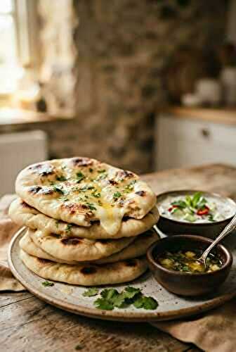 Naans au fromage ultra moelleux