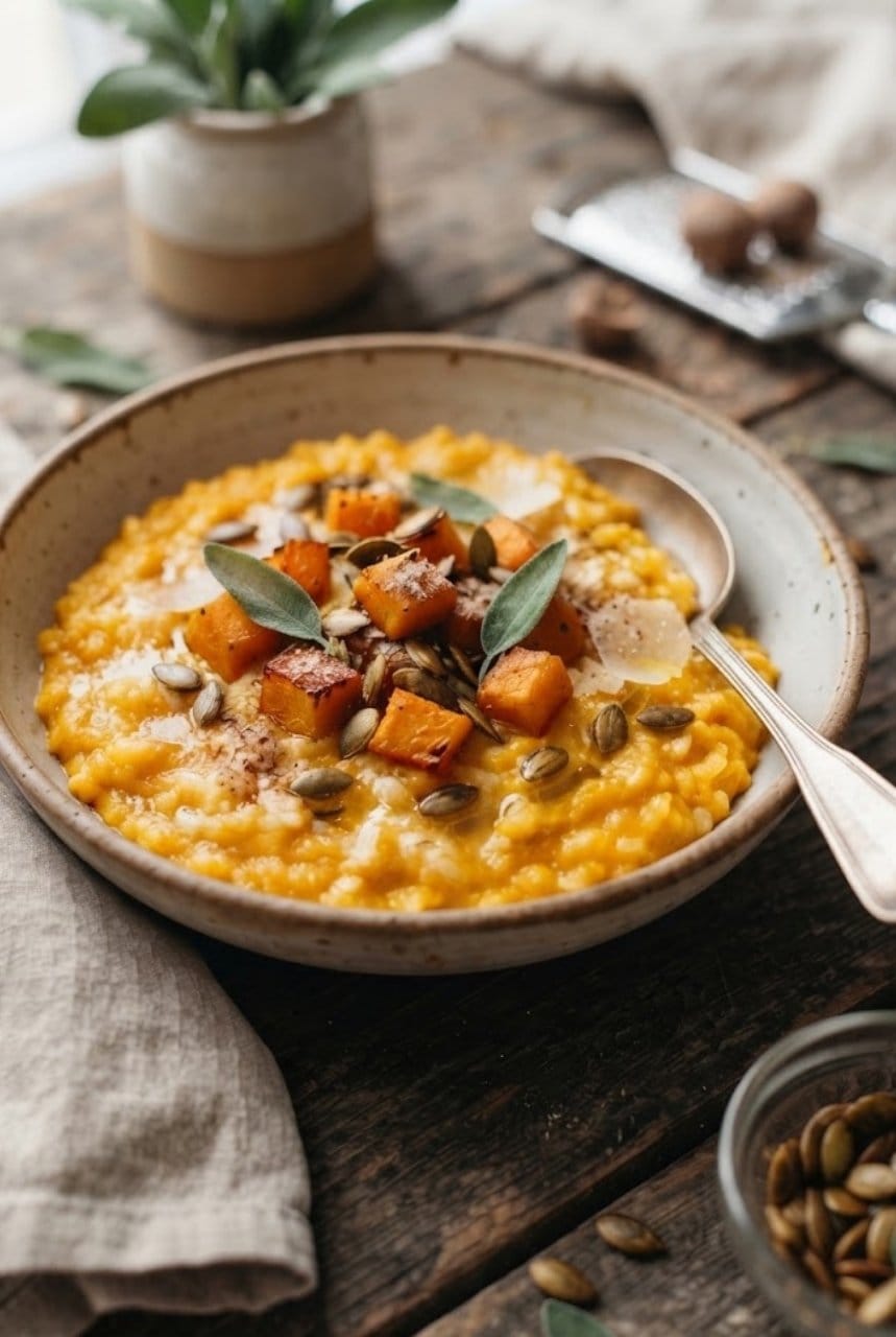Risotto au potimarron et noix de muscade
