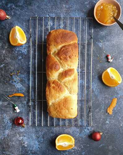 Brioche de Noël vegan à l’orange