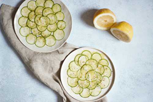 Carpaccio de courgette