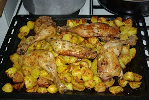 Cuisse De Poulet Et Ses Pommes-De-Terre Au Four Façon Nanou