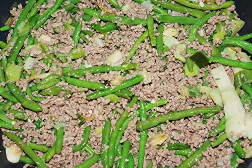 Gratin De Haricots Verts Persilés & Viande Hâchée