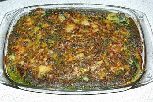 Gratin De PDT, Épinards, Viande Hachée Et Sauce Béchamel