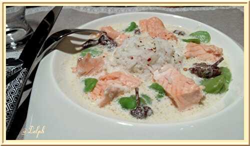 Blanquette de saumon aux fèves