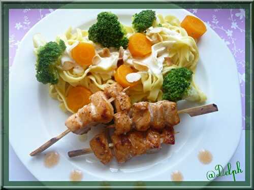 Brochettes de saumon