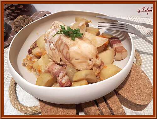 Cabillaud aux lardons pommes de terre et patates douce