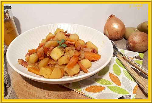 Carottes et pommes de terre aux lardons
